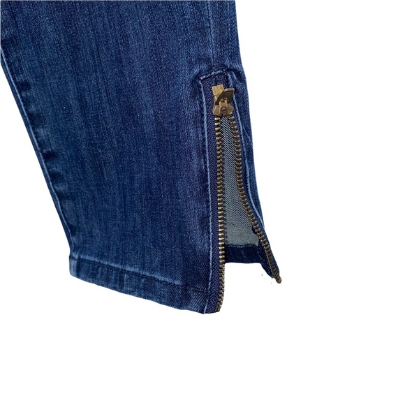 Soft Surroundings Women’s Ankled Zipper Dark Blue Jeans, Size Petite Extra Small - Picture 6 of 13
